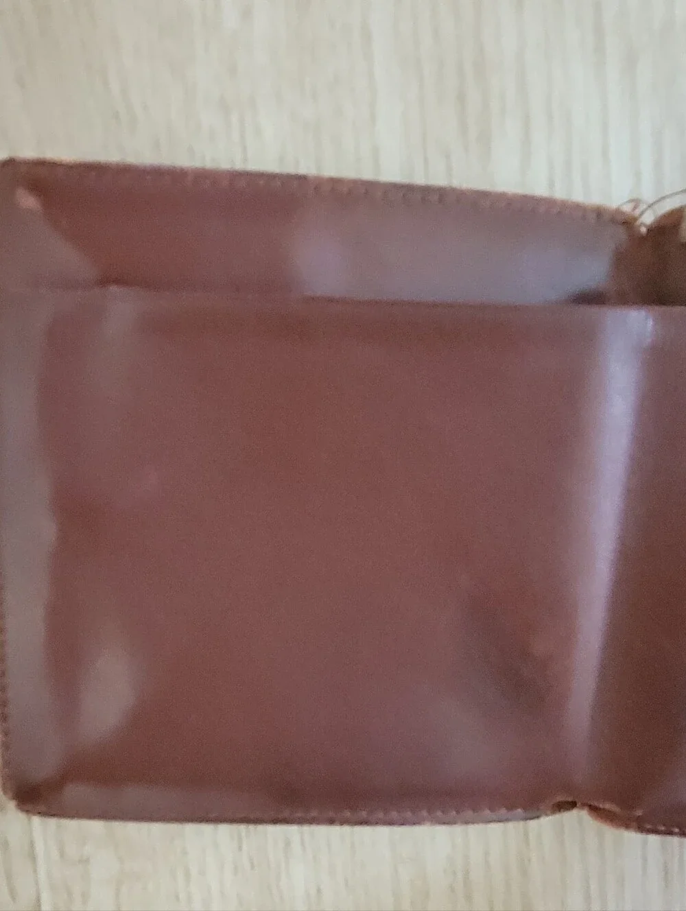 Vintage Cartier Burgandy Leather Bifold Wallet with Gold Corners & Coin holder